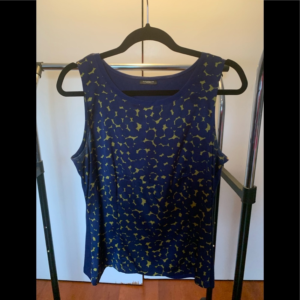 Navy sleeveless Ann Taylor top